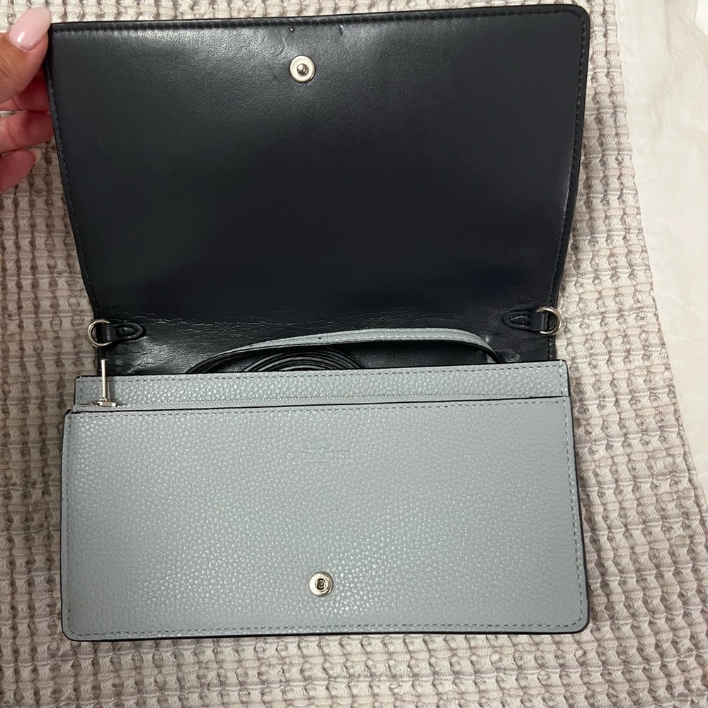 Coach Sky Blue Floral Crossbody Bag - Picture 3 of 7